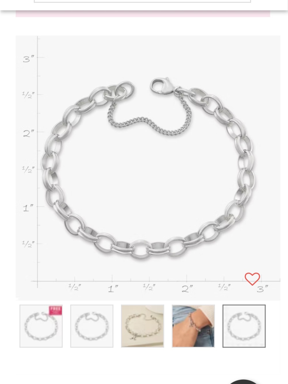 Sz XL James Avery Silver Oval Link Bracelet